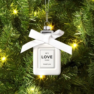 Christmas Glass White Perfume Ornament - Wondershop™ 1 Christmas Glass White Perfume Ornament - Wondershop™