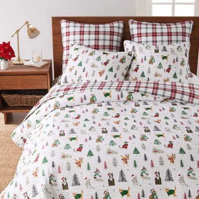 Meowy Christmas Quilt Set - Levtex Home 3 Meowy Christmas Quilt Set - Levtex Home - Image 3