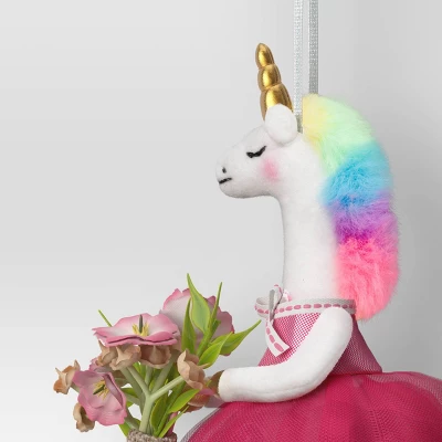 5" Christmas Fabric Unicorn With Bike Ornament - Wondershop™ 2 5" Christmas Fabric Unicorn With Bike Ornament - Wondershop™ - Image 2