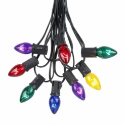 Novelty Lights 25 Feet C7 Christmas String Light Set, Vintage Holiday Hanging Light Set, Black Wire -National Tree Company Store GUEST 9def76e8 f7c7 4026 bdfa 7cd08576c727