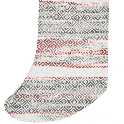 C&F Home 20" Cozy Nordic Red & Gray Hanging Large Christmas XMAS Stocking 1 C&F Home 20" Cozy Nordic Red & Gray Hanging Large Christmas XMAS Stocking