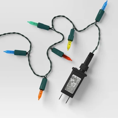 50ct LED Battery Operated Hybrid Miniature String Lights With Green Wire - Wondershop™ 3 50ct LED Battery Operated Hybrid Miniature String Lights With Green Wire - Wondershop™ - Image 3