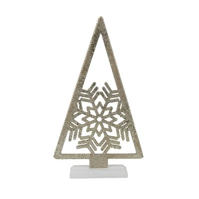 Transpac 24 Inch Gold Triangle Tree With Snowflake Tabletop Sculpture Beautiful White And Gold Christmas Decoration 1 Transpac 24 Inch Gold Triangle Tree With Snowflake Tabletop Sculpture Beautiful White And Gold Christmas Decoration