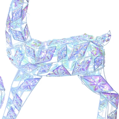 LuxenHome 3-Piece Multi-Color Snowflake Deer Family Outdoor Holiday Decoration With 460 Lights 10 LuxenHome 3-Piece Multi-Color Snowflake Deer Family Outdoor Holiday Decoration With 460 Lights - Image 10