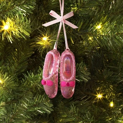 Christmas Pink Plastic Ballet Slippers Ornament - Wondershop™ 1 Christmas Pink Plastic Ballet Slippers Ornament - Wondershop™