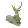Transpac Golden Reindeer Figurine Resin Christmas Decor Tabletop Holiday Gift Festive Indoor Decoration