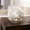 Northlight LED Lighted Snowflakes Glass Globe Christmas Decoration - 6" - White