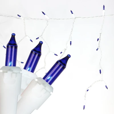 Northlight Mini Icicle Christmas Lights - Blue - 2.5' White Wire - 50ct 1 Northlight Mini Icicle Christmas Lights - Blue - 2.5' White Wire - 50ct
