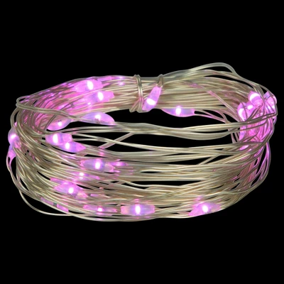 Northlight 50-Count Pink LED Micro Fairy Christmas Lights - 16ft, Copper Wire 2 Northlight 50-Count Pink LED Micro Fairy Christmas Lights - 16ft, Copper Wire - Image 2