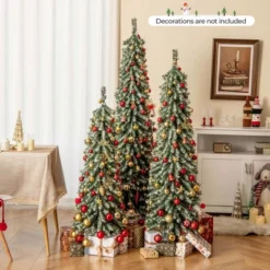 Costway 4' 5' 6' Artificial Christmas Tree Set Of 3 With Realistic Accumulated Snow 12 Costway 4' 5' 6' Artificial Christmas Tree Set Of 3 With Realistic Accumulated Snow -National Tree Company Store GUEST ac1a6bd2 5d24 4223 81ca d8301f2d796b