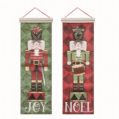 Transpac Canvas And MDF Nutcracker Decor Set Of 2 Christmas Home Decorations For Festive Holiday Cheer 1 Transpac Canvas And MDF Nutcracker Decor Set Of 2 Christmas Home Decorations For Festive Holiday Cheer