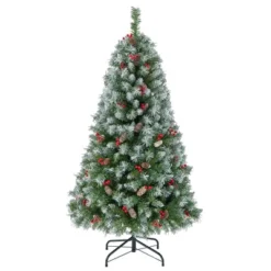 Costway 5FT/6.5FT/7.5FT Artificial Christmas Tree Hinged With 200/420/560/650 Warm LED Lights & 126/207/267/309 Red Berries 21 Costway 5FT/6.5FT/7.5FT Artificial Christmas Tree Hinged With 200/420/560/650 Warm LED Lights & 126/207/267/309 Red Berries -National Tree Company Store GUEST b3c4f5e1 3bb6 4dae b46f f0e013dc4804