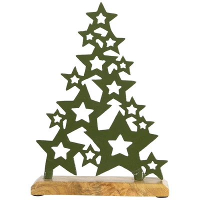 Northlight Tree Of Stars Metal Christmas Decoration - 11" - Green 5 Northlight Tree Of Stars Metal Christmas Decoration - 11" - Green - Image 5