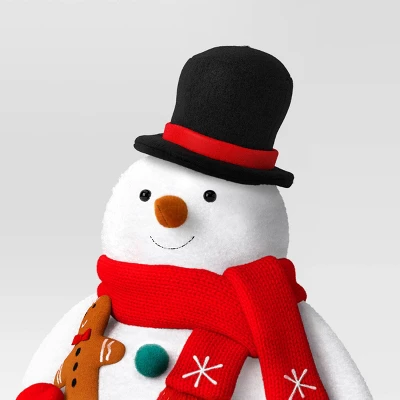 Christmas Fabric Snowman Decor Top Hat - Wondershop™ 2 Christmas Fabric Snowman Decor Top Hat - Wondershop™ - Image 2