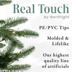 Northlight Real Touch™️ Pre-Lit Slim Flocked Nordmann Fir Artificial Christmas Tree - 6.5' - Warm Clear LED Lights 10 Northlight Real Touch™️ Pre-Lit Slim Flocked Nordmann Fir Artificial Christmas Tree - 6.5' - Warm Clear LED Lights -National Tree Company Store GUEST b87c5bab 2e7d 44ba 9ab8 2a5f4f732bbf