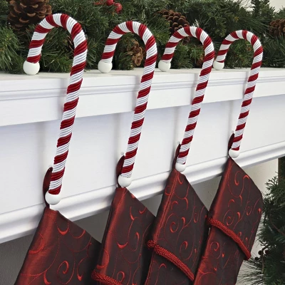 4ct Candy Cane Stocking Holders Haute Decor 1 4ct Candy Cane Stocking Holders Haute Decor