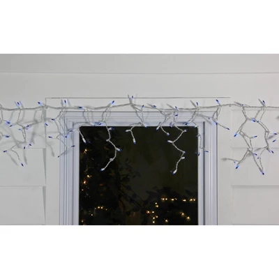 Northlight Mini Icicle Christmas Lights - Blue - 2.5' White Wire - 50ct 2 Northlight Mini Icicle Christmas Lights - Blue - 2.5' White Wire - 50ct - Image 2