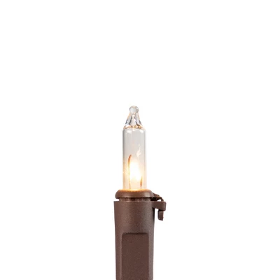 Northlight Mini Incandescent Christmas Lights - Clear - 20.25' Brown Wire - 100ct 3 Northlight Mini Incandescent Christmas Lights - Clear - 20.25' Brown Wire - 100ct - Image 3