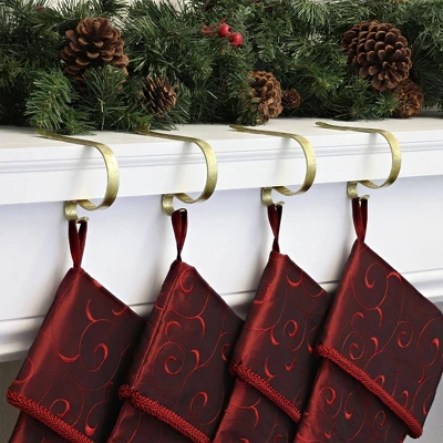 4ct Stocking Holder Gold Foil - The Original Mantleclip: Secure Christmas Decor, Adjustable, No Scratch 1 4ct Stocking Holder Gold Foil - The Original Mantleclip: Secure Christmas Decor, Adjustable, No Scratch