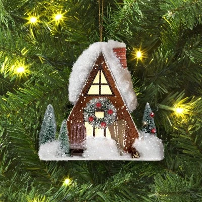 Christmas A Frame House Ornament - Wondershop™ 1 Christmas A Frame House Ornament - Wondershop™