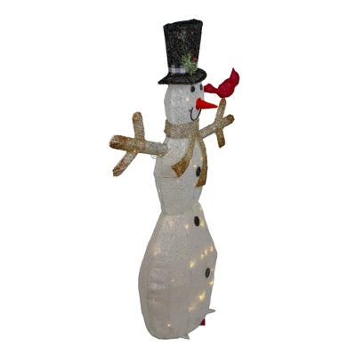 Northlight 49" White And Black LED Lighted Snowman With Top Hat Christmas Outdoor Decoration 3 Northlight 49" White And Black LED Lighted Snowman With Top Hat Christmas Outdoor Decoration - Image 3