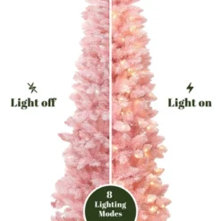 LuxenHome 6Ft Pink Pencil Artificial Tree With Warm White Lights And 8 Light Functions 12 LuxenHome 6Ft Pink Pencil Artificial Tree With Warm White Lights And 8 Light Functions -National Tree Company Store GUEST c148b35c 3ab4 46b1 b4a4 edd7971fa34c