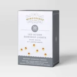 30ct LED Battery Operated Christmas Acorn Dew Drop Lights Warm White With Gold Wire - Wondershop™ 7 30ct LED Battery Operated Christmas Acorn Dew Drop Lights Warm White With Gold Wire - Wondershop™ -National Tree Company Store GUEST c552f2b6 7c0e 4ffe ac65 562ee8e95b8a