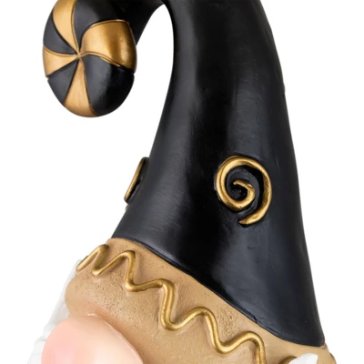 Northlight Gnome Holding Gingerbread Man Cookie Christmas Decoration - 13" - Black 6 Northlight Gnome Holding Gingerbread Man Cookie Christmas Decoration - 13" - Black - Image 6