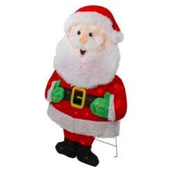 Northlight Lighted 2D Chenille Santa Outdoor Christmas Decoration - 32" - Warm White Lights -National Tree Company Store GUEST c71d5d44 943b 4b99 99fc 83899fe9f503