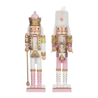 Transpac Large Wood Pastel Nutcracker Set Of 2 Decorative Objects For Christmas Multicolor Tabletop Decor And Gifts 1 Transpac Large Wood Pastel Nutcracker Set Of 2 Decorative Objects For Christmas Multicolor Tabletop Decor And Gifts