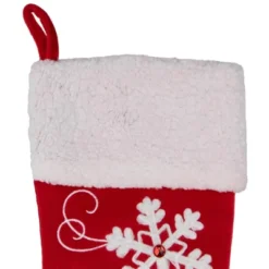 Northlight 20.5-Inch Red And White Velvet With White Snowflake Christmas Stocking 7 Northlight 20.5-Inch Red And White Velvet With White Snowflake Christmas Stocking -National Tree Company Store GUEST cd057838 1cca 419c 9376 7618c11f390e