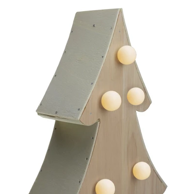 Northlight Lighted 3D Wooden Christmas Tree Decoration - 15" 3 Northlight Lighted 3D Wooden Christmas Tree Decoration - 15" - Image 3