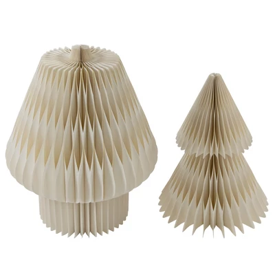 Northlight Tall Paper Accordion Honeycomb Foldable Christmas Tree - 4' - Cream 4 Northlight Tall Paper Accordion Honeycomb Foldable Christmas Tree - 4' - Cream - Image 4