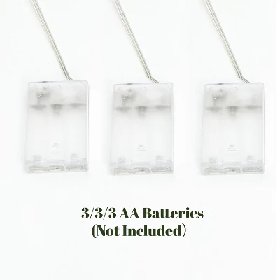 LuxenHome 3-Piece Snowflake Holiday Decoration Set With Battery-Operated Lights Clear 4 LuxenHome 3-Piece Snowflake Holiday Decoration Set With Battery-Operated Lights Clear - Image 4