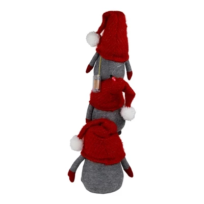 Northlight LED Lighted Triple Stacked Gnomes Christmas Decoration - 26" - Multicolor Lights 5 Northlight LED Lighted Triple Stacked Gnomes Christmas Decoration - 26" - Multicolor Lights - Image 5