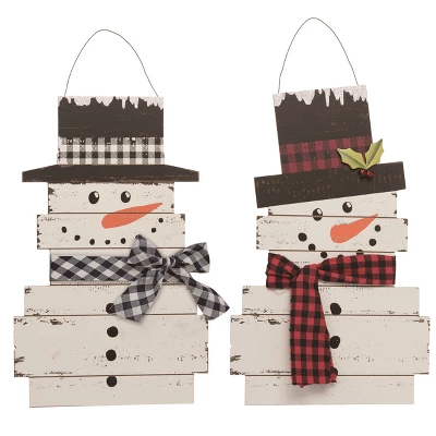 Transpac Rustic Slat Snowman Set Of 2 Decorative Figurines For Christmas Multicolored Tabletop Decor Indoor Gifts 1 Transpac Rustic Slat Snowman Set Of 2 Decorative Figurines For Christmas Multicolored Tabletop Decor Indoor Gifts