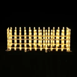 LuxenHome 8-Piece Light Show Fence Design Outdoor Holiday Decoration White 14 LuxenHome 8-Piece Light Show Fence Design Outdoor Holiday Decoration White -National Tree Company Store GUEST d67a9270 1898 4b9e 9129 8b7a629315a8