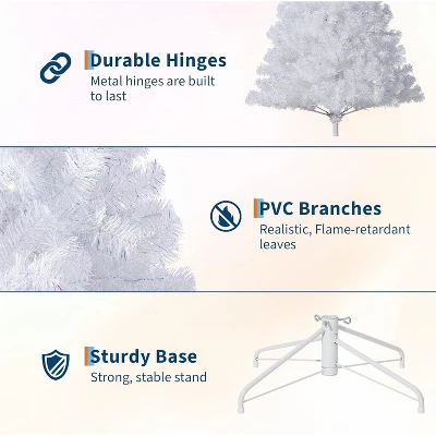 Acekool Snowy Holiday Tree, Frosted Branch Tips, Pre-Decorated Glow Accents, Metal Stand, Enchanting Winter Decor 1 Acekool Snowy Holiday Tree, Frosted Branch Tips, Pre-Decorated Glow Accents, Metal Stand, Enchanting Winter Decor