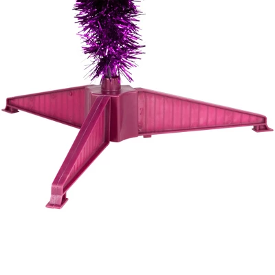 Northlight 4' Purple Artificial Tinsel Christmas Tree, Unlit 5 Northlight 4' Purple Artificial Tinsel Christmas Tree, Unlit - Image 5