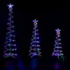 Northlight LED Lighted Spiral Outdoor Christmas Trees - 3' 4' And 6' - Multicolor - Set Of 3