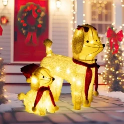 Tangkula 2-Piece Christmas Lighted Dogs 3D Xmas Light-up Cute Poodle With 60 LED Lights Red Scarves Zip Ties & Ground Stakes 11 Tangkula 2-Piece Christmas Lighted Dogs 3D Xmas Light-up Cute Poodle With 60 LED Lights Red Scarves Zip Ties & Ground Stakes -National Tree Company Store GUEST da4ef24b 8645 4db4 9da7 5c478c6222db