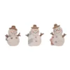 Transpac Resin Shell Sandman Figurine Set Of 3 - Christmas Decorative Objects For Festive Home Decor