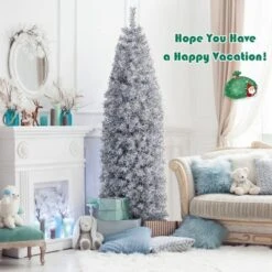 Costway 7 FT Pre-Lit Christmas Tree Hinged Slim Pencil W/ 350 LED Lights 670 Branch Tips 12 Costway 7 FT Pre-Lit Christmas Tree Hinged Slim Pencil W/ 350 LED Lights 670 Branch Tips -National Tree Company Store GUEST dac0bb65 5164 42ce 86c5 af27b56249bb