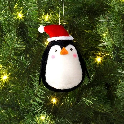 Christmas Felted Wool Penguin Ornament With Santa Hat - Wondershop™ 1 Christmas Felted Wool Penguin Ornament With Santa Hat - Wondershop™