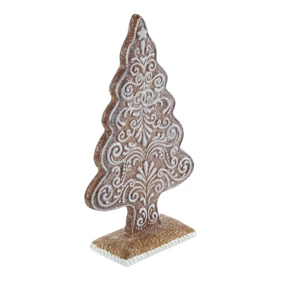 Northlight Glittered Gingerbread Tree Christmas Decoration - 8.25" 4 Northlight Glittered Gingerbread Tree Christmas Decoration - 8.25" - Image 4