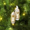 Christmas Glass Golden Shoes Ornament - Wondershop™