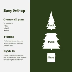LuxenHome 4Ft Artificial Flocked Fir Christmas Tree Potted With Battery-Operated Lights Green 18 LuxenHome 4Ft Artificial Flocked Fir Christmas Tree Potted With Battery-Operated Lights Green -National Tree Company Store GUEST e8856b5e 884b 4cc1 a24f 332d79ae6f70