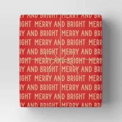 30” 20 Sq Ft Christmas Roll Wrap Merry And Bright - Wondershop™