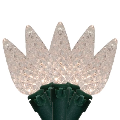 Northlight LED C6 Faceted Christmas Lights - Warm White - 15.75’ Green Wire - 50ct 1 Northlight LED C6 Faceted Christmas Lights - Warm White - 15.75’ Green Wire - 50ct