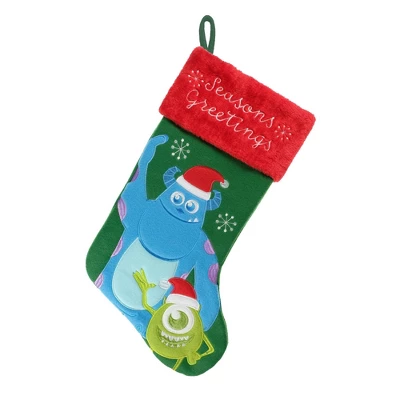 Monsters Inc. Applique Holiday Stocking 20" 1 Monsters Inc. Applique Holiday Stocking 20"